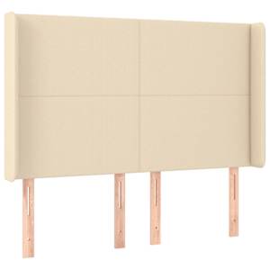 Box spring postel s matrací a LED krémová 140x190 cm textil - obrázek 7