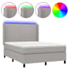 vidaXL LED Box Spring Voodi peaga kangas