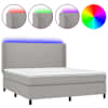 vidaXL LED Box Spring Voodi peaga kangas