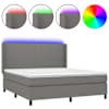 vidaXL LED Box Spring Voodi peaga kangas