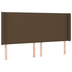 Box spring postel s matrací a LED tmavě hnědá 200x200 cm textil - obrázek 7