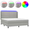 vidaXL LED Box Spring Voodi peaga kangas
