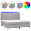 vidaXL LED Box Spring Voodi peaga kangas