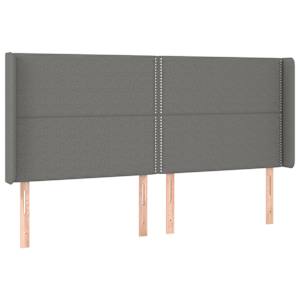 Box spring postel s matrací a LED tmavě šedá 200x200 cm textil - obrázek 7