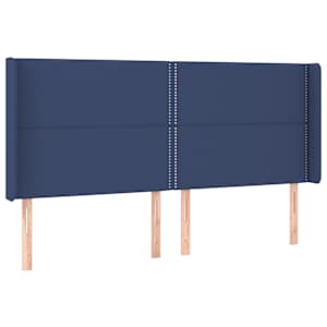 Box spring postel s matrací a LED modrá 200x200 cm textil - obrázek 7
