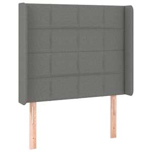 Box spring postel s matrací a LED tmavě šedá 80 x 200 cm textil - obrázek 7