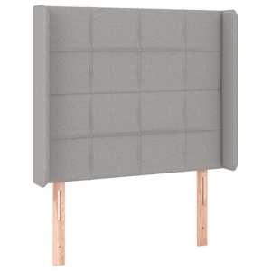 Box spring postel s matrací a LED světle šedá 90x200 cm textil - obrázek 7
