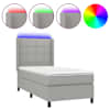 vidaXL LED Box Spring Voodi peaga kangas