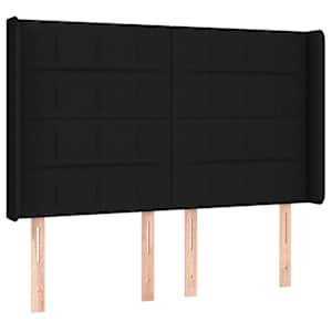 Box spring postel s matrací a LED černá 140x190 cm textil - obrázek 7