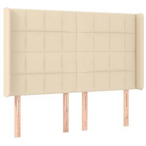 Box spring postel s matrací a LED krémová 140x190 cm textil - obrázek 7