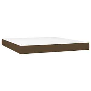 Box spring postel s matrací a LED tmavě hnědá 160x200 cm textil - obrázek 6