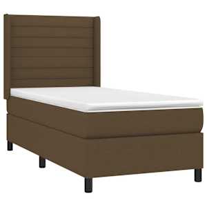 Box spring postel s matrací a LED tmavě hnědá 80x200 cm textil - obrázek 4