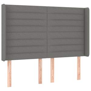 Box spring postel s matrací a LED tmavě šedá 140x190 cm textil - obrázek 7