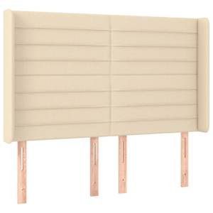 Box spring postel s matrací a LED krémová 140x190 cm textil - obrázek 7