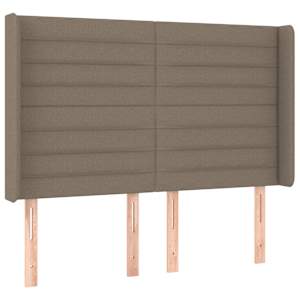 Box spring postel s matrací a LED taupe 140x200 cm textil - obrázek 7