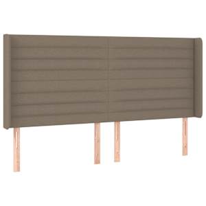 Box spring postel s matrací a LED taupe 200x200 cm textil - obrázek 7