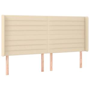 Box spring postel s matrací a LED krémová 200x200 cm textil - obrázek 7