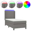 vidaXL LED Box Spring Voodi peaga kangas