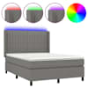 vidaXL LED Box Spring Voodi peaga kangas