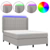 vidaXL LED Box Spring Voodi peaga kangas