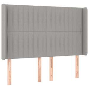 Box spring postel s matrací a LED světle šedá 140x200 cm textil - obrázek 7