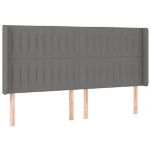 Box spring postel s matrací a LED tmavě šedá 200x200 cm textil - obrázek 7
