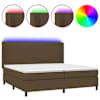 vidaXL LED Box Spring Voodi peaga kangas