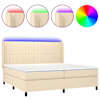 vidaXL LED Box Spring Voodi peaga kangas