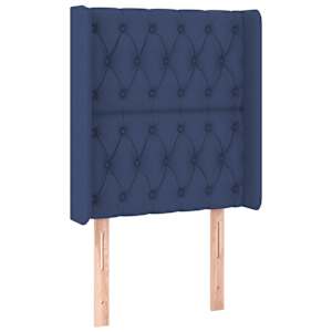 Box spring postel s matrací a LED modrá 80 x 200 cm textil - obrázek 7