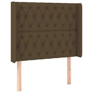 Box spring postel s matrací a LED tmavě hnědá 100x200 cm textil - obrázek 7
