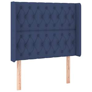Box spring postel s matrací a LED modrá 100x200 cm textil - obrázek 7