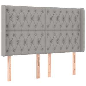 Box spring postel s matrací a LED světle šedá 140x190 cm textil - obrázek 7