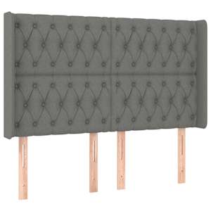Box spring postel s matrací a LED tmavě šedá 140x190 cm textil - obrázek 7