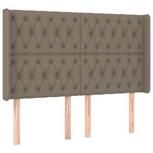 Box spring postel s matrací a LED taupe 140x190 cm textil - obrázek 7