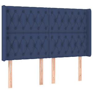Box spring postel s matrací a LED modrá 140x190 cm textil - obrázek 7