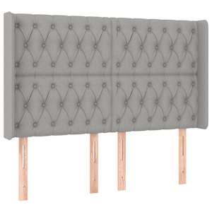 Box spring postel s matrací a LED světle šedá 140x200 cm textil - obrázek 7