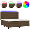 vidaXL LED Box Spring Voodi peaga kangas