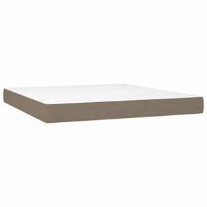 Box spring postel s matrací a LED taupe 180x200 cm textil - obrázek 6