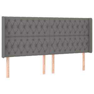 Box spring postel s matrací a LED tmavě šedá 200x200 cm textil - obrázek 7