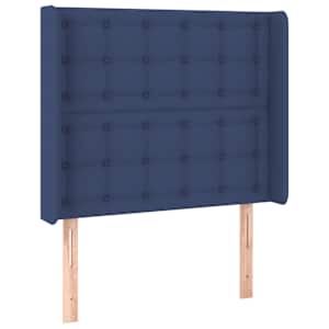 Box spring postel s matrací a LED modrá 90x190 cm textil - obrázek 7