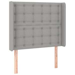 Box spring postel s matrací a LED světle šedá 90x200 cm textil - obrázek 7