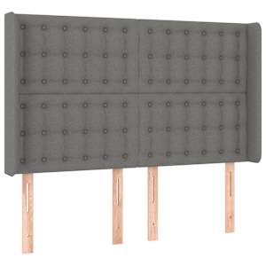 Box spring postel s matrací a LED tmavě šedá 140x190 cm textil - obrázek 7