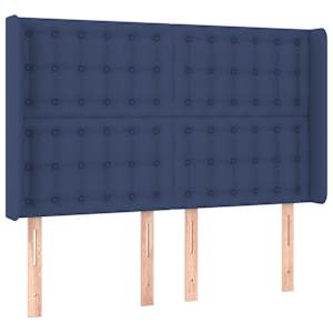 Box spring postel s matrací a LED modrá 140x190 cm textil - obrázek 7