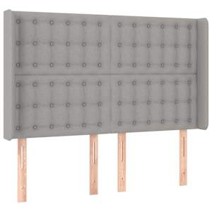 Box spring postel s matrací a LED světle šedá 140x200 cm textil - obrázek 7