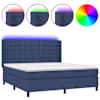 vidaXL LED Box Spring Voodi peaga kangas