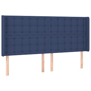 Box spring postel s matrací a LED modrá 180x200 cm textil - obrázek 7