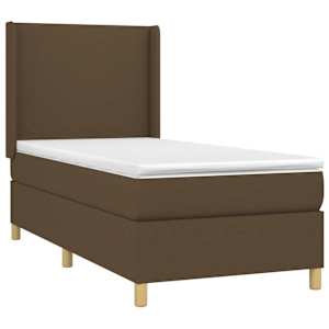 Box spring postel s matrací a LED tmavě hnědá 80x200 cm textil - obrázek 4