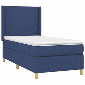 Box spring postel s matrací a LED modrá 80 x 200 cm textil - obrázek 4