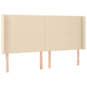 Box spring postel s matrací a LED krémová 200x200 cm textil - obrázek 7
