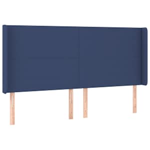 Box spring postel s matrací a LED modrá 200x200 cm textil - obrázek 7